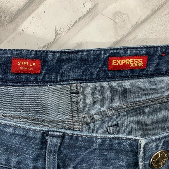 Express • “Stella” Dark Wash Bootleg Jeans Size 8R - Picture 7 of 8